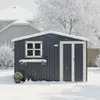 Abri de jardin métallique de 7,19 m² avec toit en pente, Voir les images du produit 6