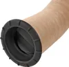 A close-up view of the end of a flexible, ribbed tube with a black plastic fitting. Produktbild-Vorschau