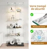 Vitrine double porte 5 étagères avec lampes LED ou tactiles Voir les images du produit 7