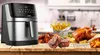 Heißluftfritteuse Airfryer ohne Öl - Silber/Schwarz, XXL Produktbild-Vorschau 7