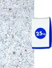 A bag of white marble chips next to a pile of the same chips. Produktbild-Vorschau