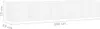 A white wall shelf with dimensions labeled. Produktbild-Vorschau