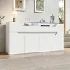 okwish Weiß Sideboard mit zwei Schubladen, Viel Stauraum, Produktbild-Vorschau 3