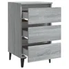 vidaXL Nachttisch mit Metallbeinen Grau Sonoma 40x35x69 cm Produktbild-Vorschau 5