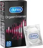 A box of Durex Orgasm Intense condoms and one individually wrapped condom. Náhľad obrázku produktu