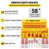 VEVOR Lockout Tagout Kit 58 pezzi. Lucchetto sezionatore, Anteprima dell’immagine prodotto 3