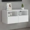 vidaXL Szafka wisząca pod TV biała 60x30x30 cm materiał Podgląd zdjęcia produktu 2