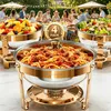 WARMOUNTS 4er Set Chafing Dish Buffetwärmer 5QT Edelstahl Produktbild-Vorschau 1