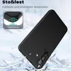 A black phone case is shown falling onto ice, with graphics indicating shock absorption. Podgląd zdjęcia produktu