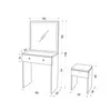 Skye Decor, Felix, make-uptafel, wit, 100% melaminecoating Productafbeelding-voorbeeld 11