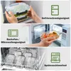 YASHE glazen containers met deksel, 10 stuks, stapelbaar en Productafbeelding-voorbeeld 5