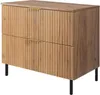 Waschtischunterschrank, Mattschwarz, Eiche Craft mit Produktbild-Vorschau 1