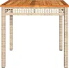 vidaXL Table de jardin beige 80x80x75 cm Poly rotin acacia Voir les images du produit 5
