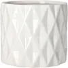 A white ceramic pot with a diamond pattern. Anteprima dell’immagine prodotto