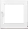 A white framed window with a clear glass pane, set against a white background. Anteprima dell’immagine prodotto