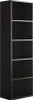 A black bookshelf with silver trim is shown against a white background. Anteprima dell’immagine prodotto