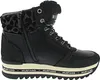 A black high-top sneaker boot with leopard print accents and a platform sole. Anteprima dell’immagine prodotto