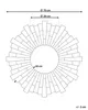 Diagram showing dimensions of a round mirror. Náhľad obrázku produktu