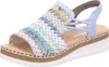 Rieker Damen Sandalette Blau/Bunt Voir les images du produit 17