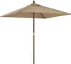 vidaXL Slunečník s dřevěným stožárem Taupe 198x198x231 cm Náhled obrázku produktu 1