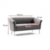 BETTSO Elegancka dwuosobowa sofa tapicerowana w stylu Podgląd zdjęcia produktu 2