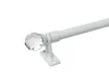 A white curtain rod with a crystal finial, shown against a white background. Produktbild-Vorschau