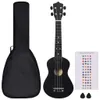 vidaXL Sopran-Ukulele-Set mit Tasche für Kinder Schwarz 23" Produktbild-Vorschau 10