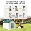 PawHut Hundehütte, Hundehaus mit Satteldach, wetterfest Produktbild-Vorschau 7