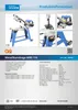 A product information sheet for a metal band saw, featuring multiple images of the saw and its technical specifications. Produktbild-Vorschau