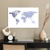 MuchoWow® Poster Weltkarte - Blau - Grau 90x60 cm - Produktbild-Vorschau 3