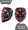 Halloween Maske Purge LED blau/rot mix - Kostümmaske Produktbild-Vorschau 4