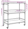 vidaXL Kuchyňský vozík černý 100,5x50x105 cm materiál na Náhled obrázku produktu 8