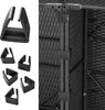A collage of black rattan furniture accessories and a close-up of rattan furniture construction. Náhled obrázku produktu
