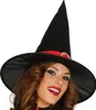 Hexenkostüm Halloween Magie Zauber Kleid Schwarz Rot Hut, Produktbild-Vorschau 4