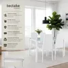 Ensemble table et 4 chaises BERLIN en acier - blanc Voir les images du produit 2