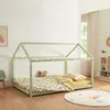 Lit d'enfant 'Cerro' lit de maison 140x200cm vert menthe Voir les images du produit 1