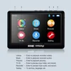 A digital media player with various application icons displayed on its screen, along with a legend below explaining the function of each icon. Náhled obrázku produktu