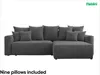 MEBLINI Schlafcouch mit Bettkasten - 260x160x78cm - Grau Produktbild-Vorschau 6