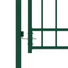 Portail de clôture avec pointe bombée Acier 100x175 cm Vert Voir les images du produit 2