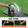 A person's hand is shown holding a black rebound board on a green grassy surface. The image is split into three sections, with the top section showing the product in use and the bottom two sections providing close-ups of its features with text overlays. Anteprima dell’immagine prodotto