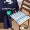HOMESCAPES 6er Set Stuhlkissen 40x40 cm dunkelblau – Produktbild-Vorschau 3