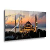 DEQORI Glasuhr 60x30 cm Zahlen 'Mondsichel über Moschee' Produktbild-Vorschau 2