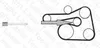 Diagram showing a tool being used to adjust a belt tensioner system. Náhled obrázku produktu