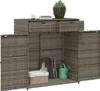 vidaXL Zahradní skříňka šedá 105x55x113 cm poly ratan Náhled obrázku produktu 5
