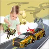 A baby playing with transformer toys on a race track. Náhled obrázku produktu