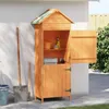 vidaXL Záhradná skriňa hnedá 42,5x64x190 cm Náhľad obrázku produktu 1