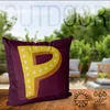 VOID P Buchstaben Vintage Initialen Kissenbezug Kissenhülle Produktbild-Vorschau 4