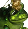 Christbaumschmuck Glas 10cm Froschkönig Figur Grün Produktbild-Vorschau 2