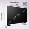 A diagram showing the dimensions of a television. Produktbild-Vorschau