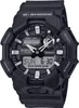 A black G-Shock watch is shown from the front against a black background. Produktbild-Vorschau